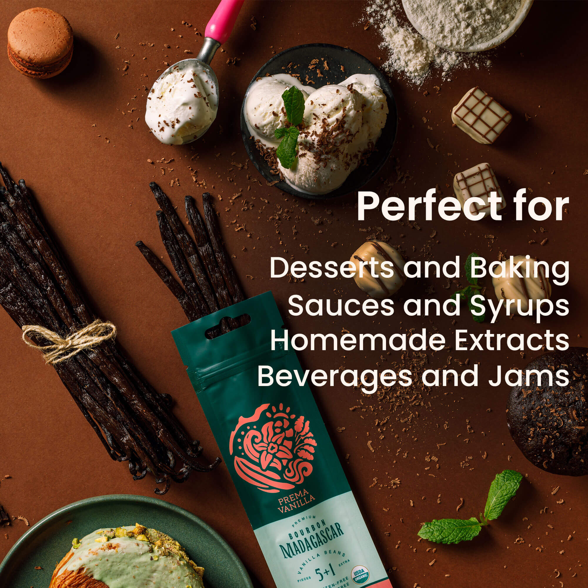 Madagaskaro Burbono vanilės pudra