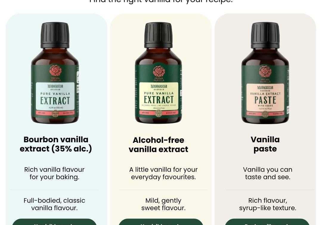 Vanilla extract types and how to use them